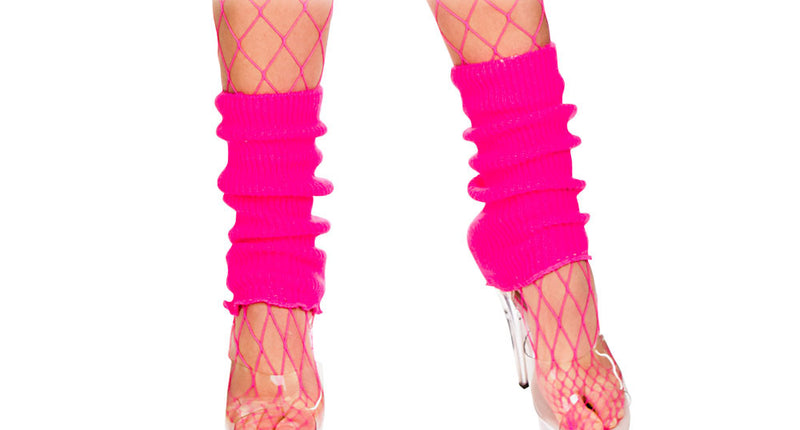 Wicked Costumes Beenwarmers 80-jaren in neon roze