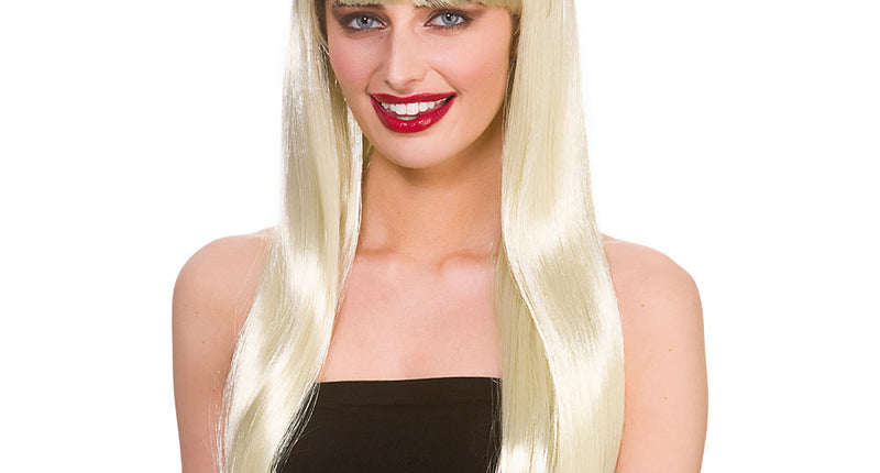 Wicked Costumes Blonde pruik Fantasy lang haar met pony