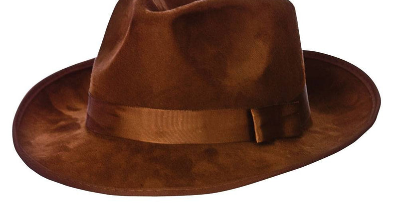 Wicked Costumes Bruine suede fedora hoed