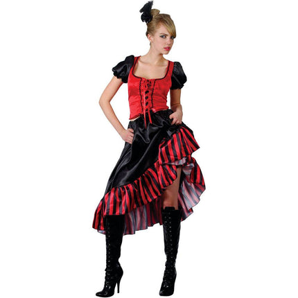 Wicked Costumes Can Can Saloon jurk in rood