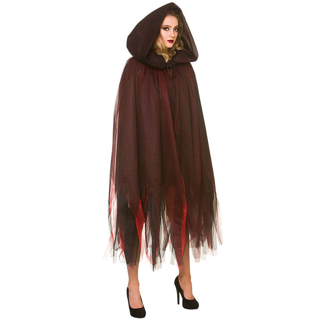Wicked Costumes Cape met kap pak dieprood