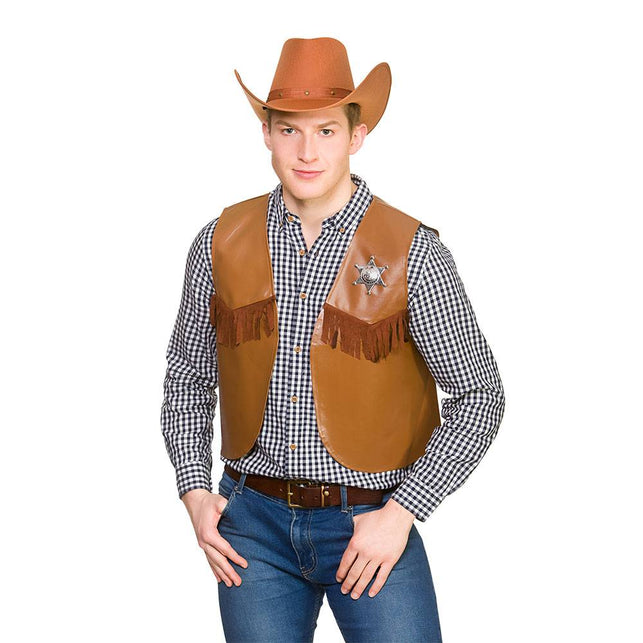 Wicked Costumes Cowboy vest bruin
