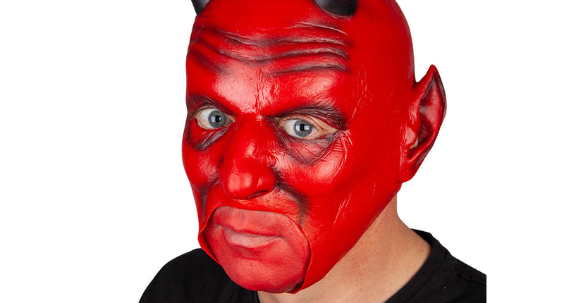 Wicked Costumes Duivelmasker Luficer met hoorntjes