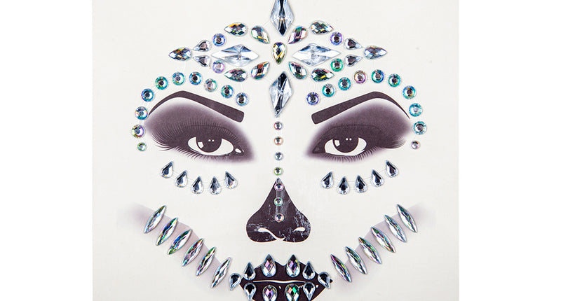 Wicked Costumes Gezichts juwelen Sugar doodshoofd