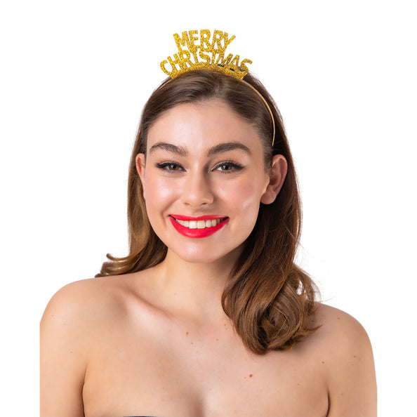 Wicked Costumes Gouden merry christmas diadeem