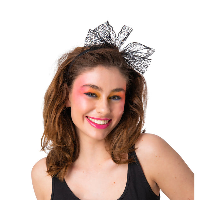 Wicked Costumes Haarband met kanten strik Zoë