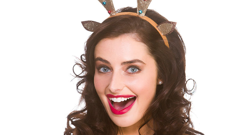 Wicked Costumes Haarband Rendiergewei met glitters