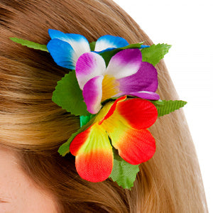 Wicked Costumes Haarclip hawaii bloem multi