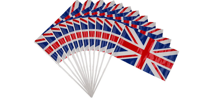Wicked Costumes Handvlaggen Engeland 30X17cm 12stuks