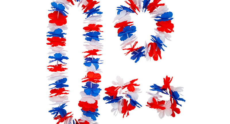 Wicked Costumes Hawaii set Holland rood/wit/blauw