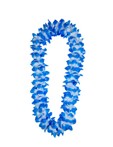 Wicked Costumes Hawaii slinger  blauw met  orchideeën