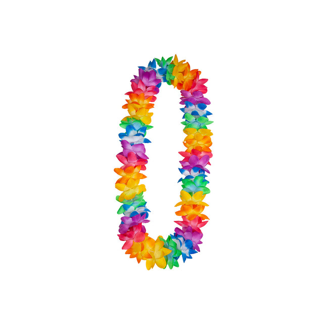 Wicked Costumes Hawaii slinger regenboogkleuren met  orchideeën