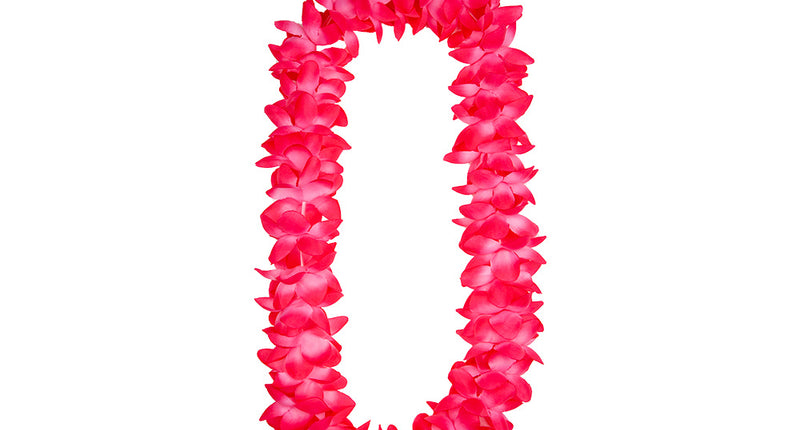 Wicked Costumes Hawaii slinger roze met  orchideeën