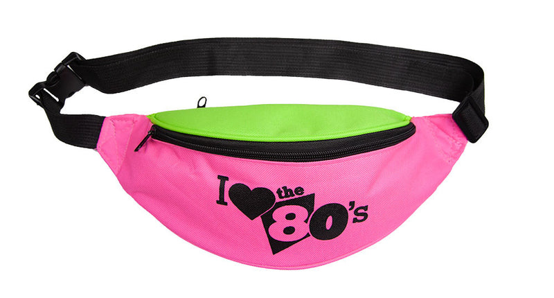 Wicked Costumes Heuptasje neon roze en groen jaren-80