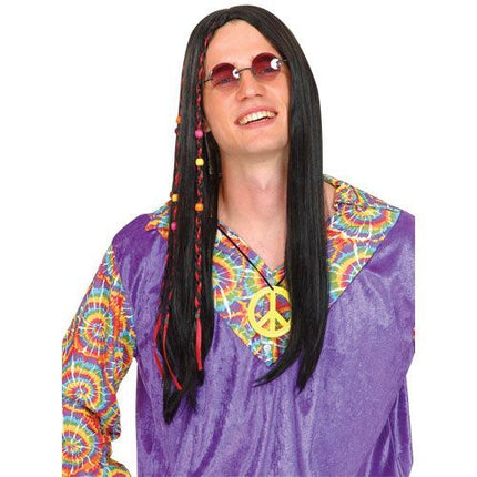 Wicked Costumes Hippie peace pruik Tim