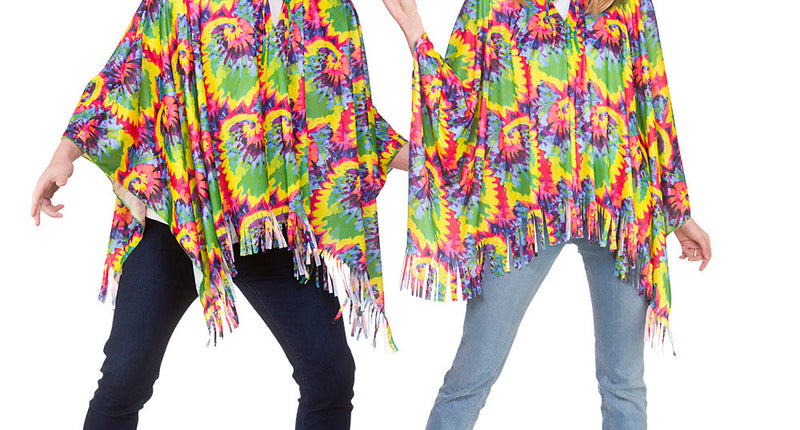 Wicked Costumes Hippie poncho Sem unisex