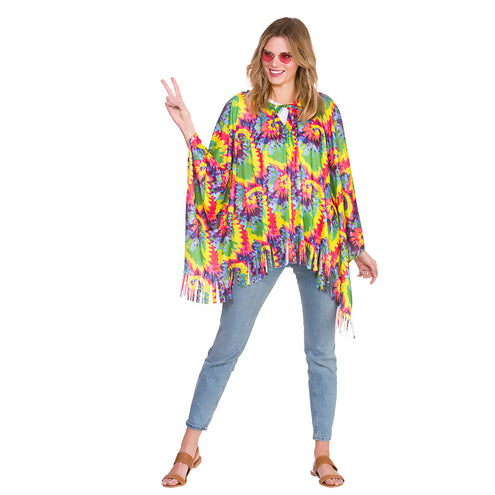 Wicked Costumes Hippie poncho Sem unisex