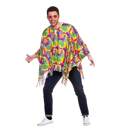 Wicked Costumes Hippie poncho Sem unisex