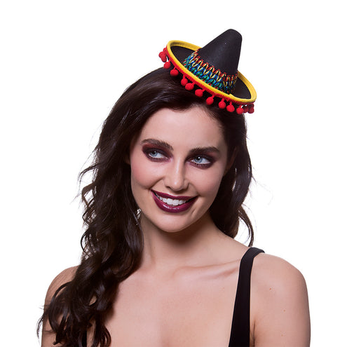 Wicked Costumes Hoofdband met mini sombrero Claudia
