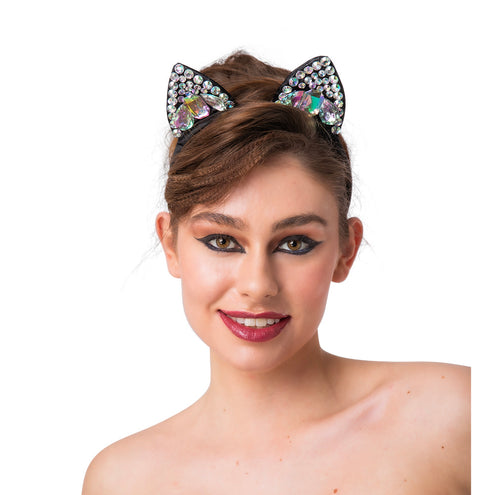 Wicked Costumes Katten oortjes met juwelen Ella