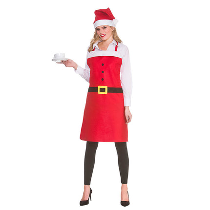 Wicked Costumes Kerst schort Belle met kerstmuts