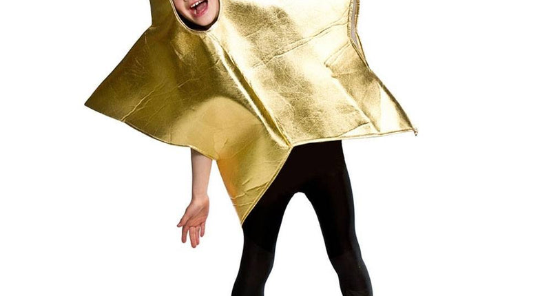 Wicked Costumes Kerstster pak goud voor kinderen