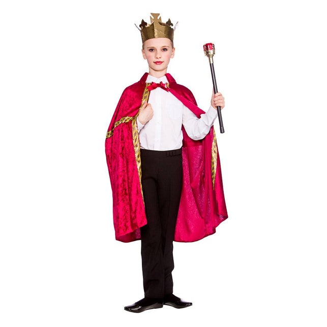 Wicked Costumes Koningsmantel rood voor kinderen