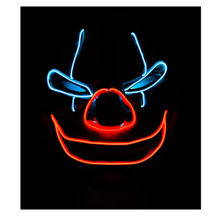 Wicked Costumes Masker killer clown met grote mond oplichtend