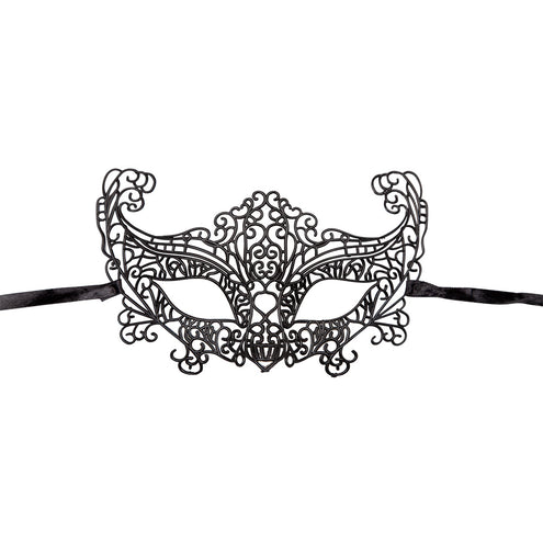 Wicked Costumes Mooi zwart metaallook masker Annet