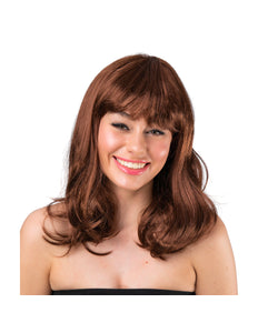 Wicked Costumes Mooie golvende pruik brunette