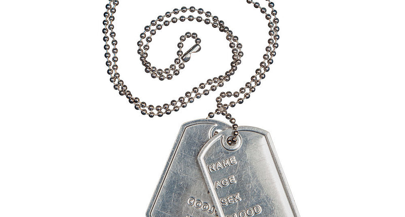 Wicked Costumes Naamplaatje aan ketting voor soldaat