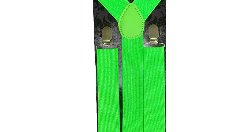 Wicked Costumes Neon groene bretels breed 35mm