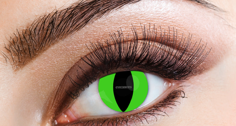 Wicked Costumes Neon groene een dag lenzen Cobra