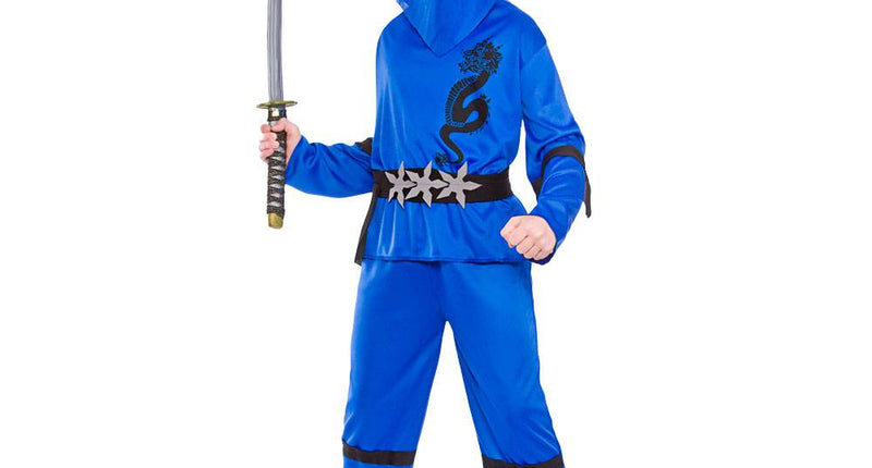 Wicked Costumes Ninja pak power blauw