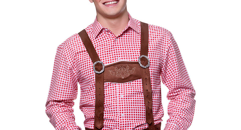 Wicked Costumes Oktoberfeest blouse rood geruit