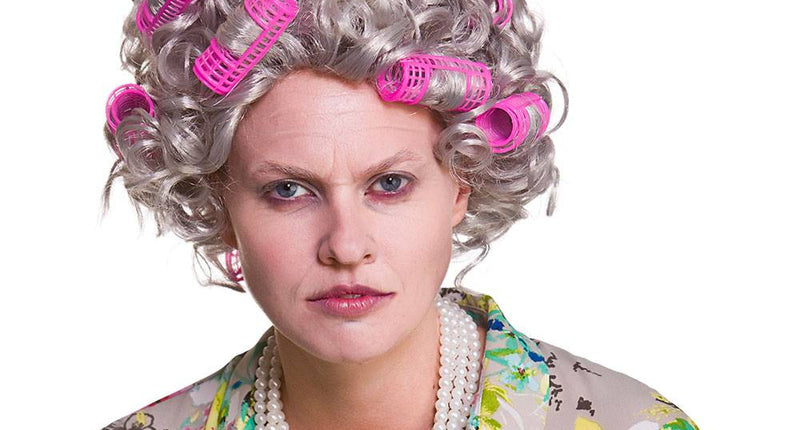 Wicked Costumes Oma pruik met rollers