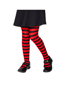 Wicked Costumes Panty kind Mila zwart rood gestreept