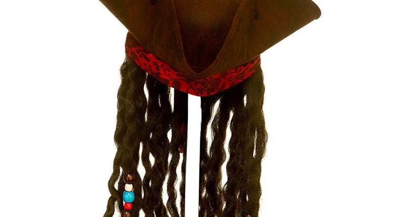 Wicked Costumes Piraten hoed met dreadlocks