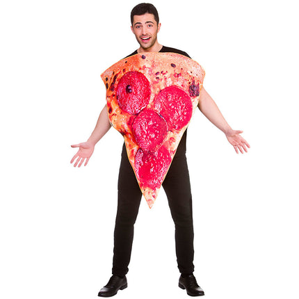 Wicked Costumes Pizza punt kostuum met salami