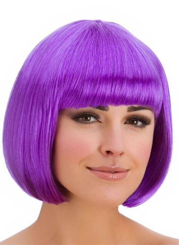 Wicked Costumes Pruik Diva boblijn paars