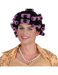 Wicked Costumes Pruik huisvrouw Stientje met krulspelden