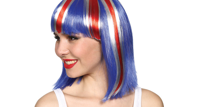 Wicked Costumes Pruik kort haar Engelse vlag