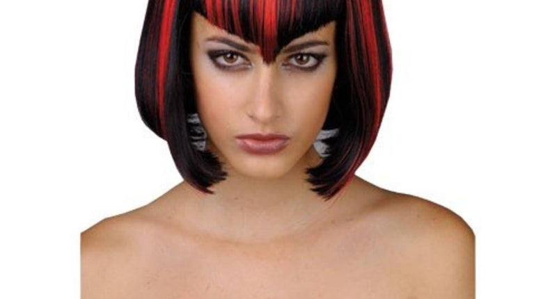 Wicked Costumes Pruik Vamp Babe in rood zwart