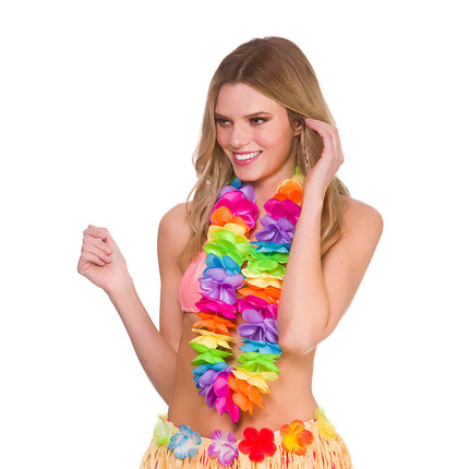Wicked Costumes Regenboog Hawaii slinger satijn look