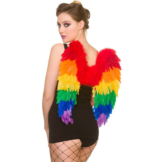 Wicked Costumes Regenboog veren vleugels