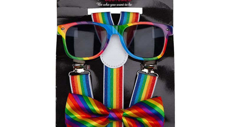 Wicked Costumes Regenboog verkleed set volwassenen