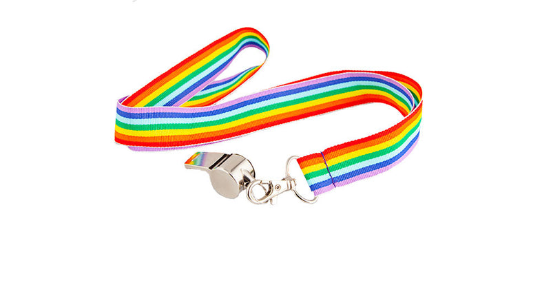 Wicked Costumes Regenboogkoord met fluitje