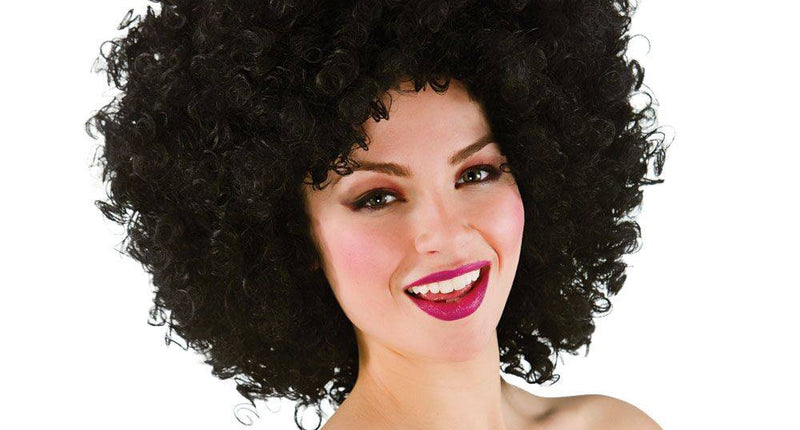 Wicked Costumes Reusachtige afro pruik in zwart
