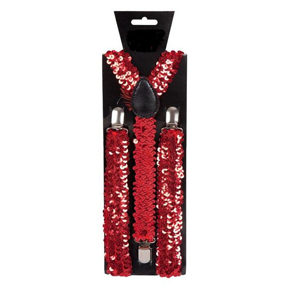 Wicked Costumes Rode bretel met pailletten