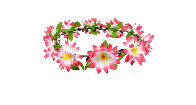 Wicked Costumes Roze bloemen hoofdband